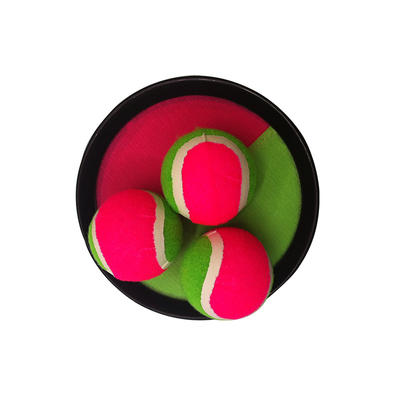 Factory Wholesale Sticky Cake Tennis Children Parent-Child Sucker Sticky Toy Tennis Throwing Ball Sucker Tennis