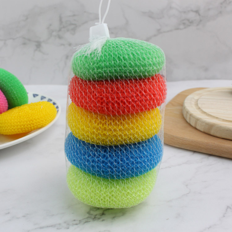 Factory direct selling color 6g mesh bags clean ball woven plastic tennis ball PP wire cleaning ball 5 packages