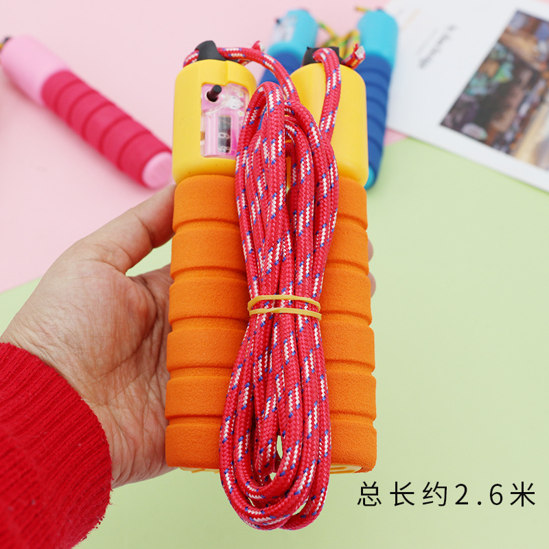 2986 Skipping Rope With Counter Primary School Adult Cotton Yarn Rope Sports Competition Sports Fitness Children Rope Adjustable