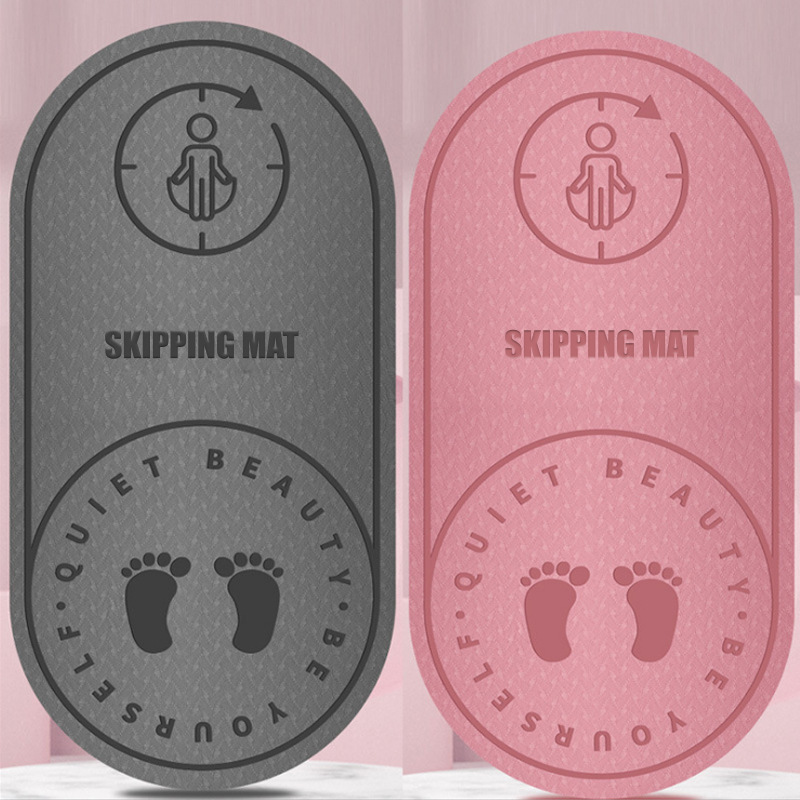 Thickened Shock-Absorbing Soundproof Rope Skipping Mat Buffer Rope Skipping Mat Yuanhui Yoga Mat Fitness Mute TPE Yoga Mat