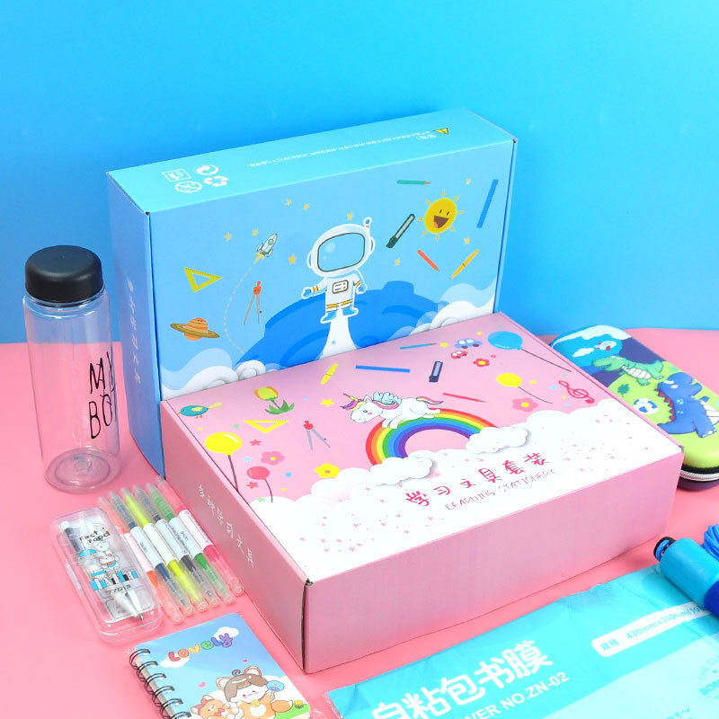 Children&#039;s Stationery Gift Set Unicorn Creative Student Stationery Gift Bag Stationery Set High Grade with Skipping Rope