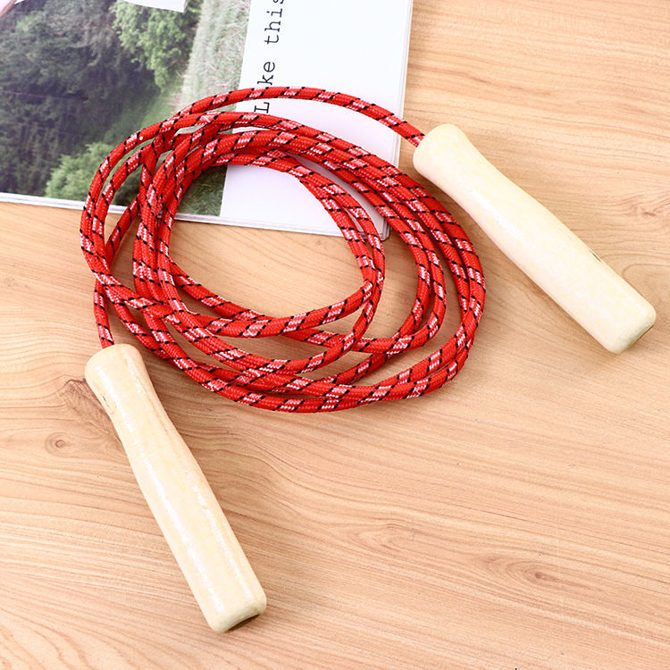 Wooden Handle Children's Jumping Rope Sports Competition Fitness Rope Student Children Toy Beginner Skipping Rope Wooden Handle Children's Jumping Rope Sports Competition Fitness Rope Student Children Toy Beginner Skipping Rope