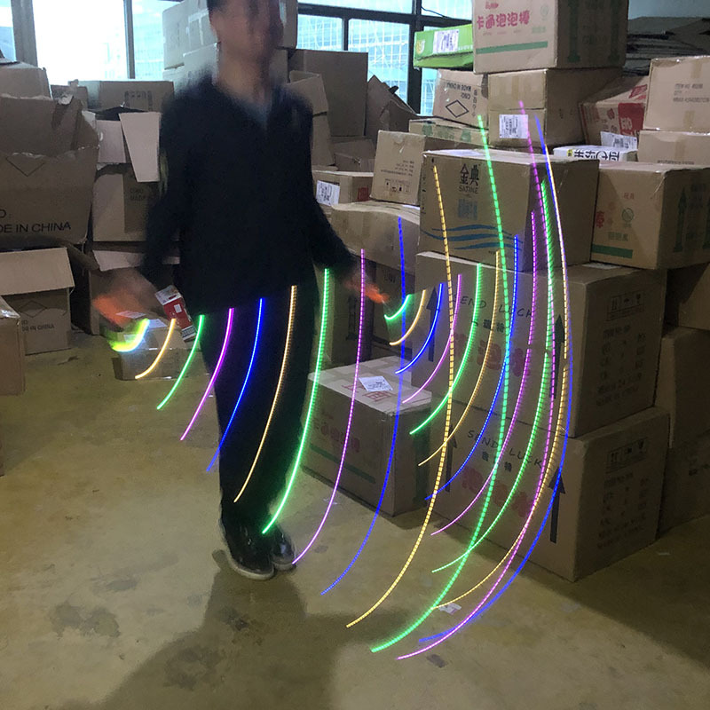 New children jump rope colorful flash jump rope sports health fitness night market stalls electronic LED light skipping rope