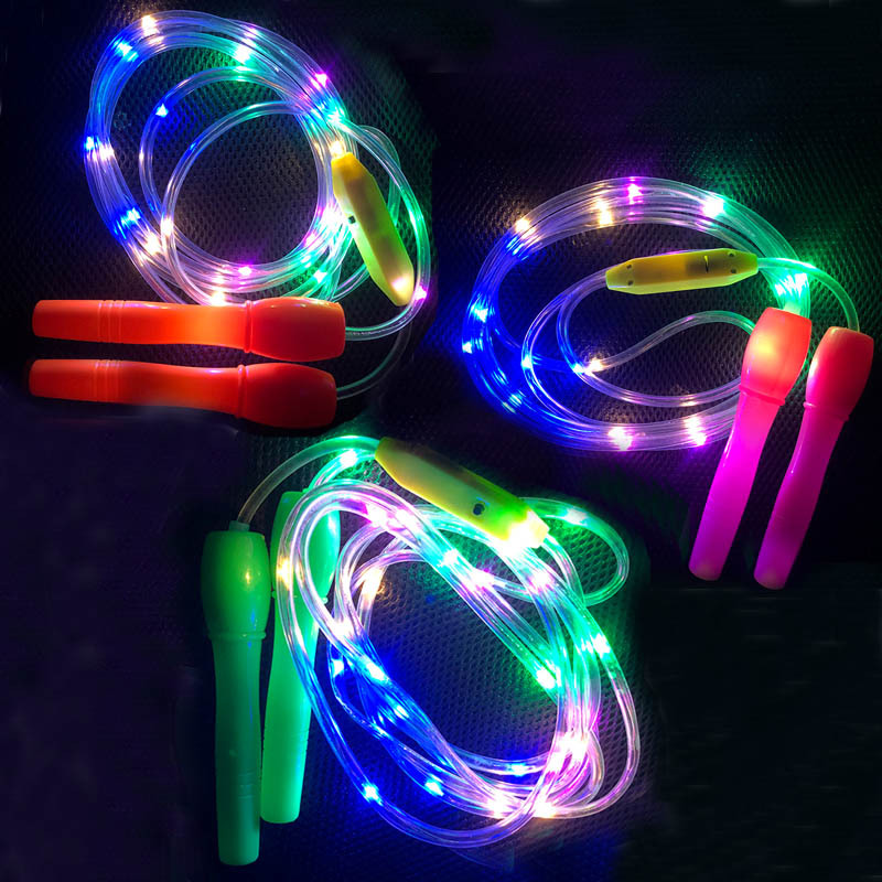 New children jump rope colorful flash jump rope sports health fitness night market stalls electronic LED light skipping rope