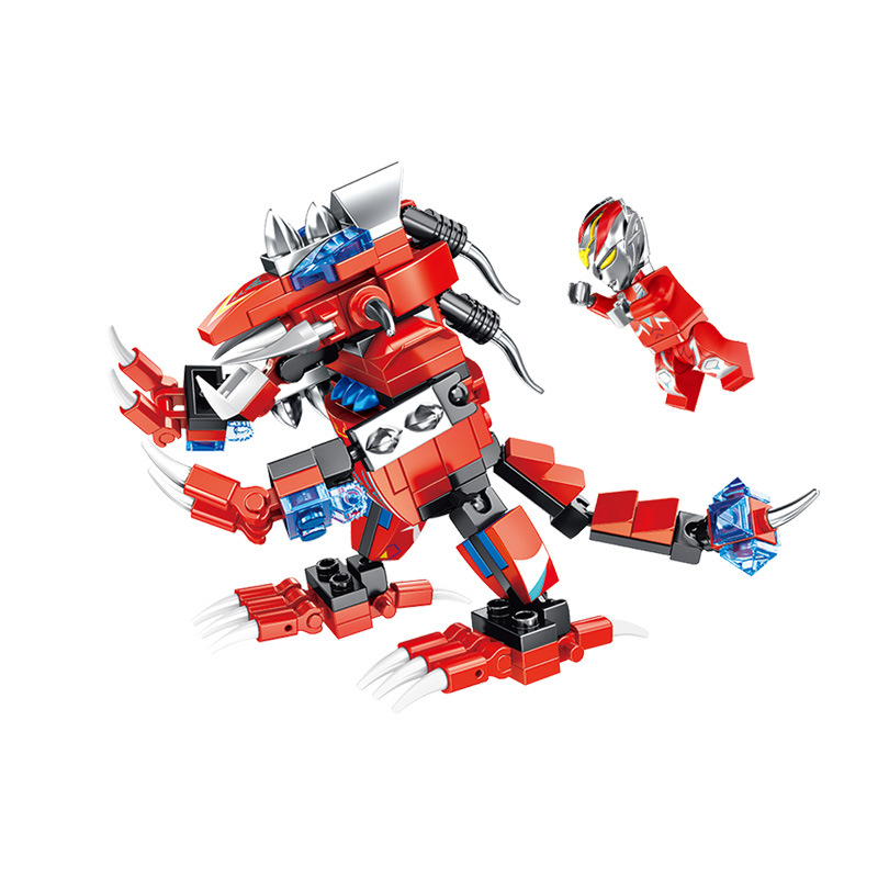 Ledi Fight 27029 Chinese Superman God of War Mech Dragon Soul Building Blocks DIY Children&#039;s Assembled Boy Toy Gift