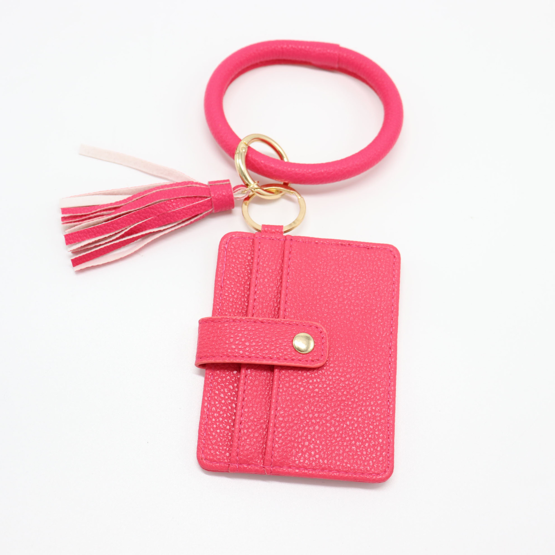 2021 Cross-Border Hot Fashion Bracelet PU Leather Bracelet Keychain Women's Handbag Small Card Holder