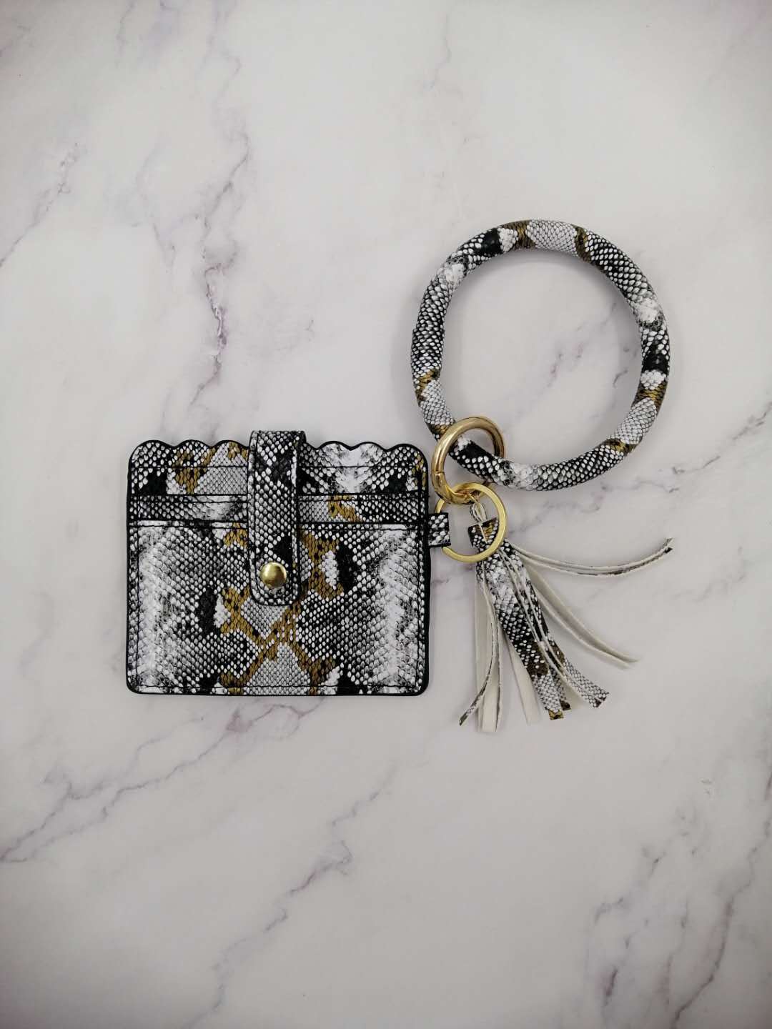 2021 Cross-Border Hot Fashion Bracelet PU Leather Bracelet Keychain Women's Handbag Small Card Holder