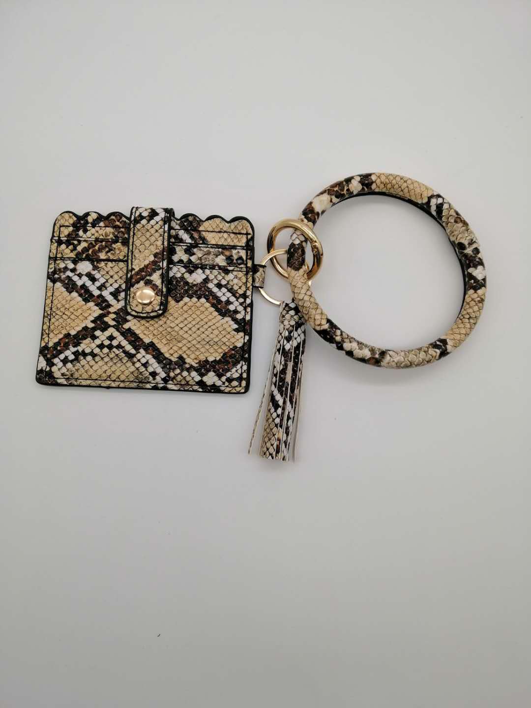 2021 Cross-Border Hot Fashion Bracelet PU Leather Bracelet Keychain Women's Handbag Small Card Holder