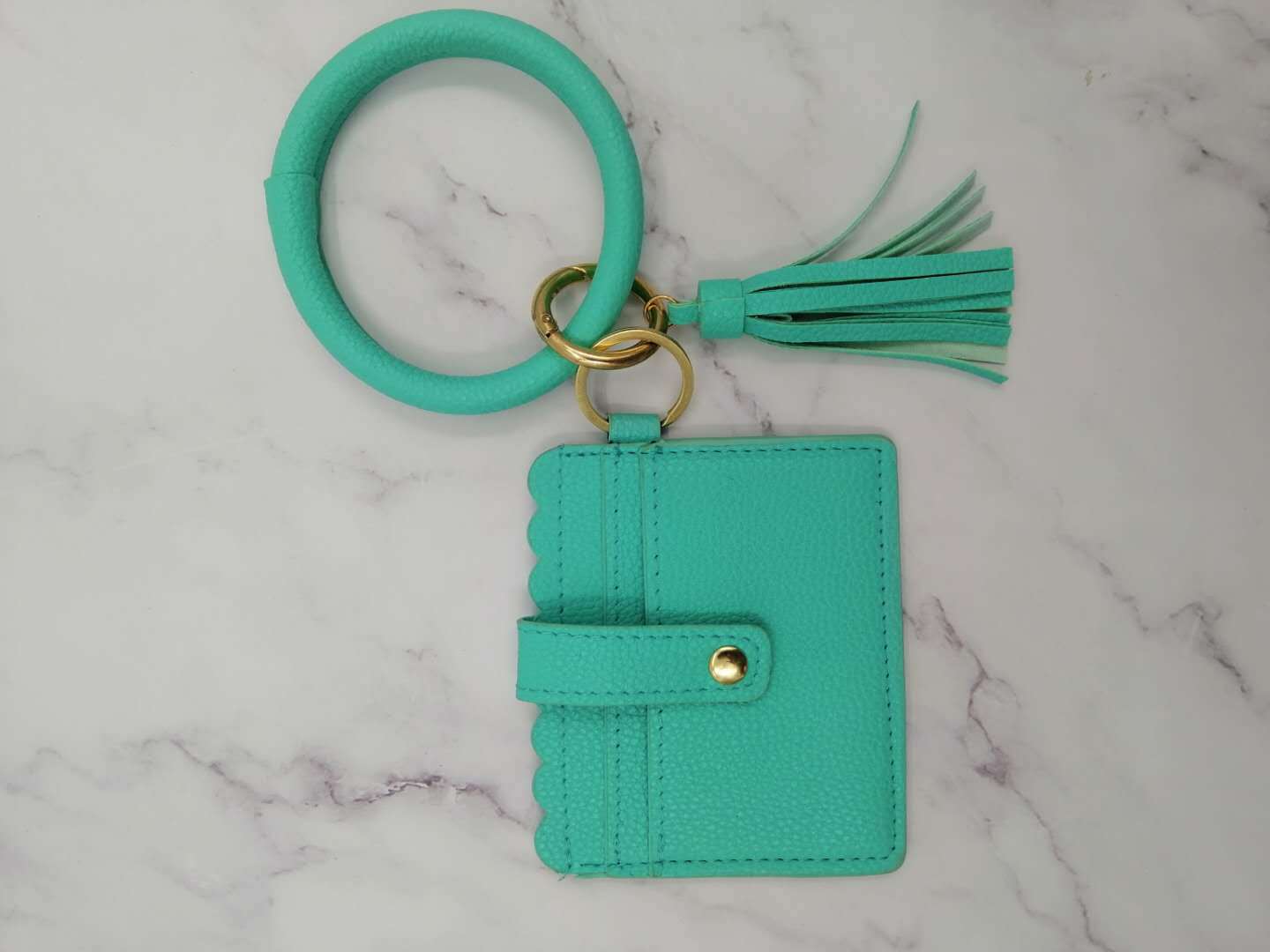 2021 Cross-Border Hot Fashion Bracelet PU Leather Bracelet Keychain Women's Handbag Small Card Holder