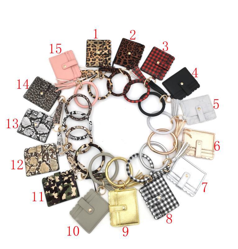 2021 Cross-Border Hot Fashion Bracelet PU Leather Bracelet Keychain Women's Handbag Small Card Holder