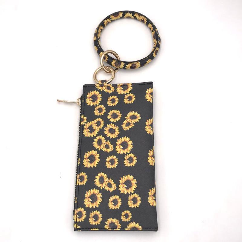 2021 Cross-Border Hot Fashion Bracelet PU Leather Bracelet Keychain Women's Handbag Small Card Holder