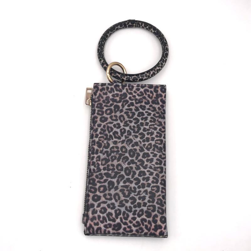 2021 Cross-Border Hot Fashion Bracelet PU Leather Bracelet Keychain Women's Handbag Small Card Holder