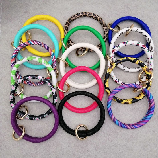 2021 Cross-Border Hot Fashion Bracelet PU Leather Bracelet Keychain Women's Handbag Small Card Holder