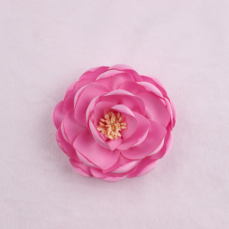 Multi-Color Korean Style Fabric Multi-Layer Burning Edge Hibiscus Flower Packs Barrettes Semi-Finished Products Hair Ornaments Accessories Artificial Flower Clothing Accessories