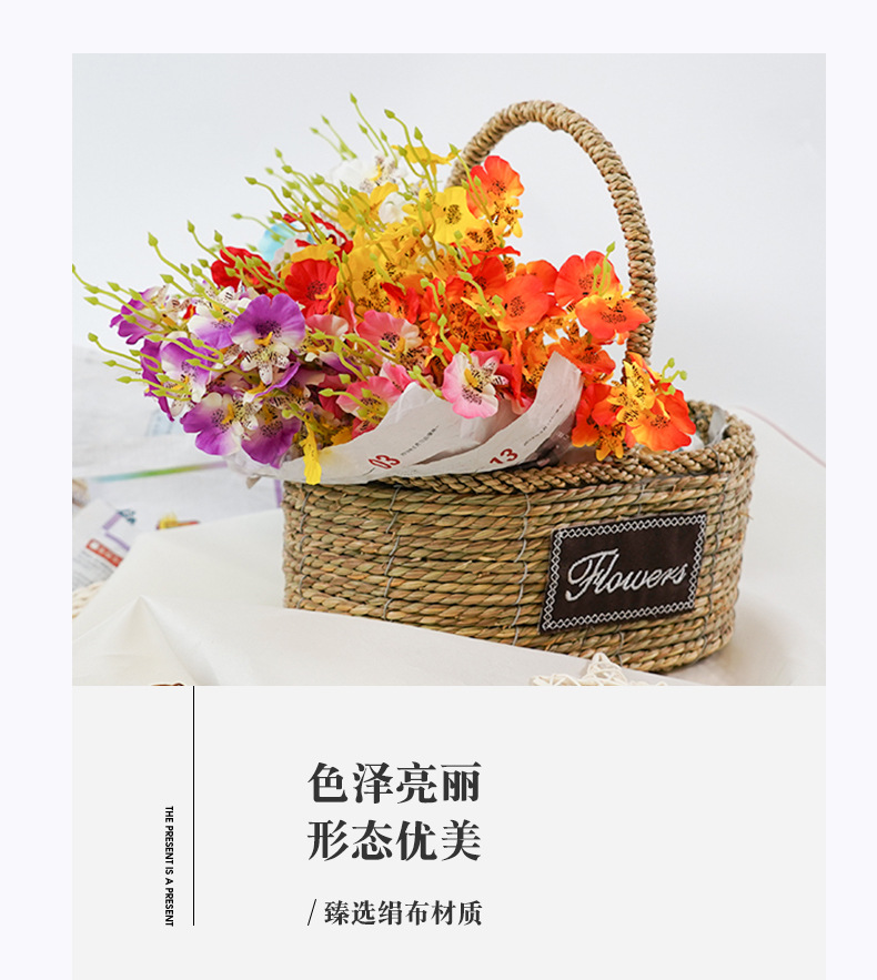 Artificial Flower Flower Small Handle Dancing-Lady Orchid Simulation Bouquet Simulation Fake r Artificial Flower Artificial Flower Flower Small Handle Dancing-Lady Orchid Simulation Bouquet Simulation Fake r Artificial Flower