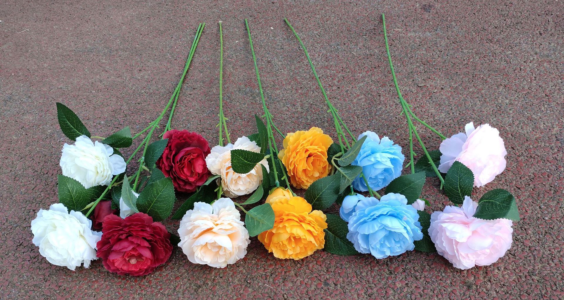 Spot Goods 3-Head Ranunculus Asiaticus Artificial Flower European-Style Core West Ranunculus Asiaticus Raw Silk Three-Head Peony Decoration Wedding Flower