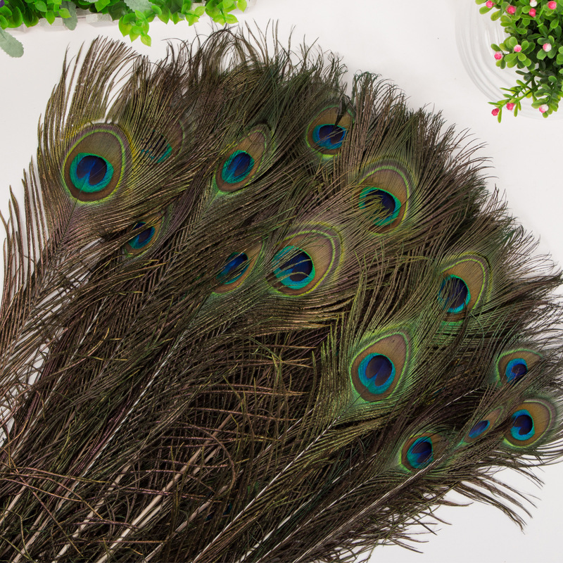 Manufacturers spot supply quality 80-90 cm natural peacock feather wedding flower arrangement peacock feather decorative feathers
