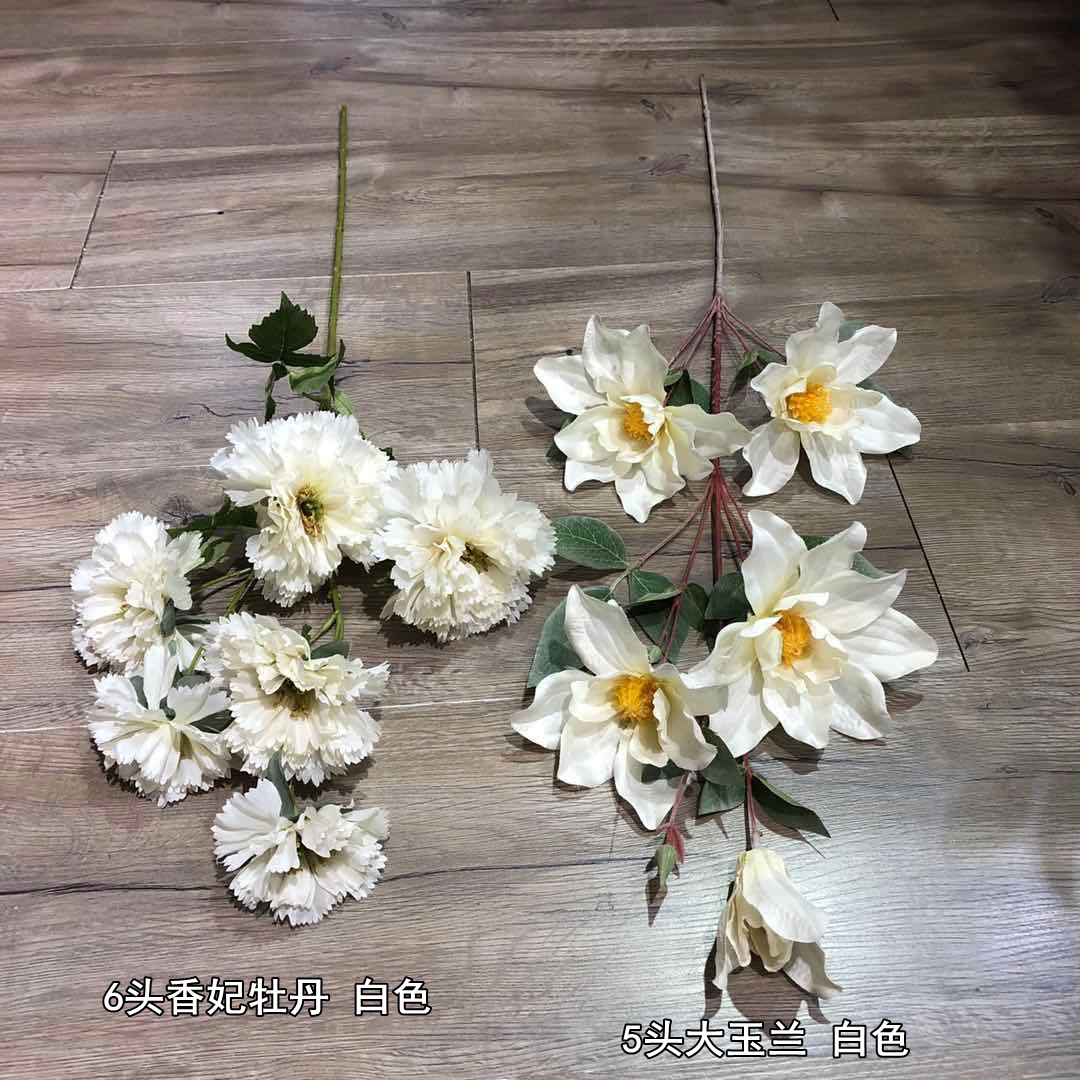 2021new Style White Wedding Flower Artificial Flower Wholesale Rose Peony Wedding Hall Decorative Fake Flower Recommended