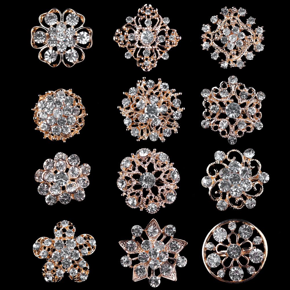 Korean wedding flower set with small diamond brooch alloy brooch buckle ebay flower accessories