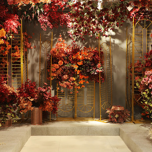 Fantasy Blue Color Wedding Simulation Flower Scene Lobby Soft Decoration Ceiling Arch Fake Flower Wedding Flower Wholesale