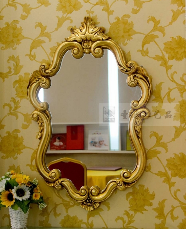 PU foaming high-grade european-style mirror bathroom mirror porch mirror dressing mirror wedding photo frame PU foaming high-grade european-style mirror bathroom mirror porch mirror dressing mirror wedding photo frame