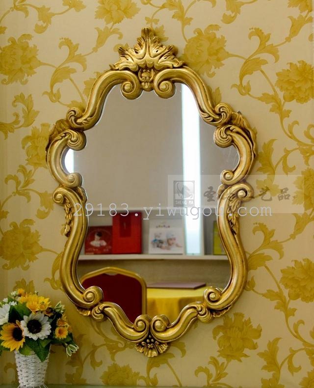 PU foaming high-grade european-style mirror bathroom mirror porch mirror dressing mirror wedding photo frame