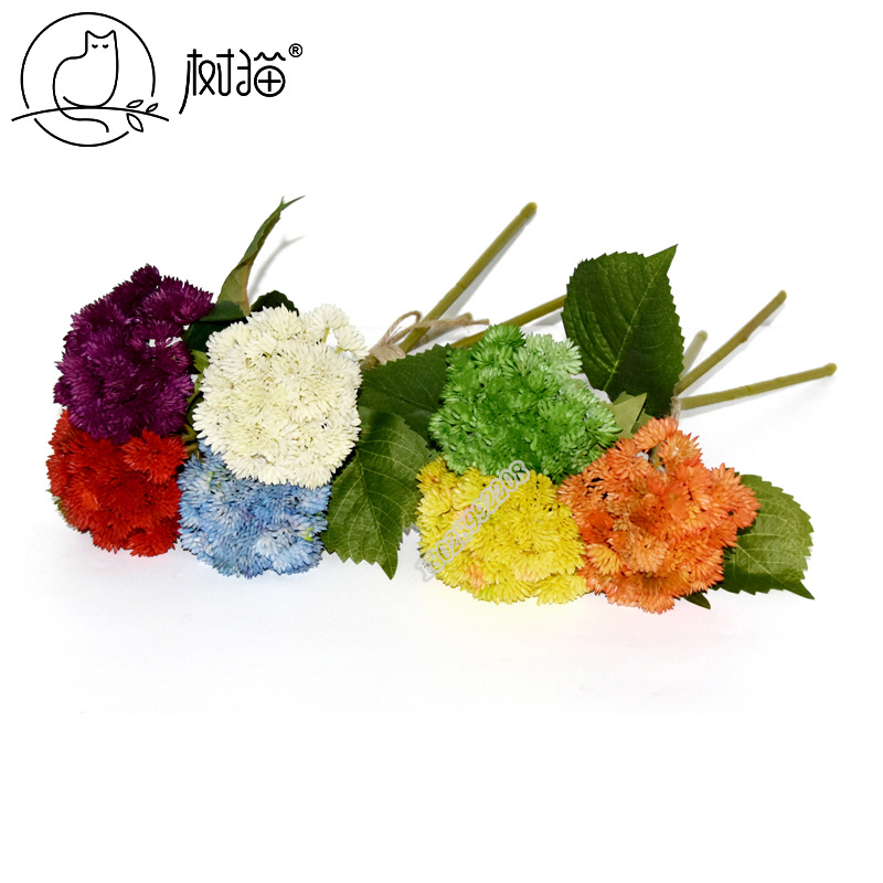 Tree Cat Artificial Flower Feel Aglaia Fruit 38cm Cauliflower Soft Glue Hydrangea Fruit Decoration Fake Succulent Wedding Flower Arrangement and Floriculture