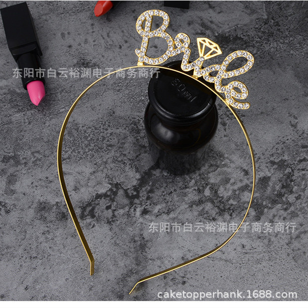 Alloy Dot Diamond Letter Hair Band EurAmerican Wedding Flower Child Crown