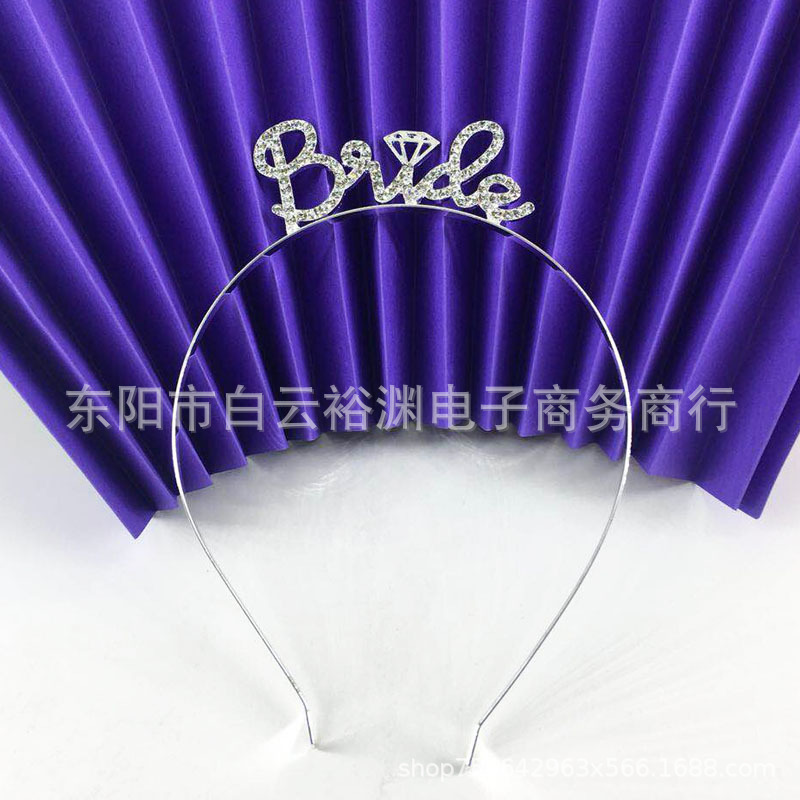 Alloy Dot Diamond Letter Hair Band EurAmerican Wedding Flower Child Crown