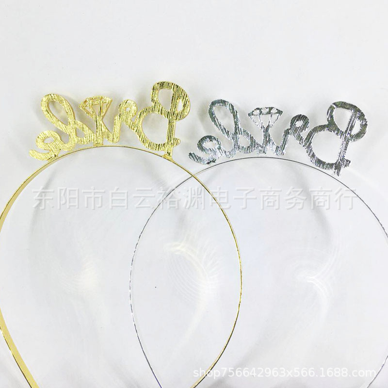 Alloy Dot Diamond Letter Hair Band EurAmerican Wedding Flower Child Crown