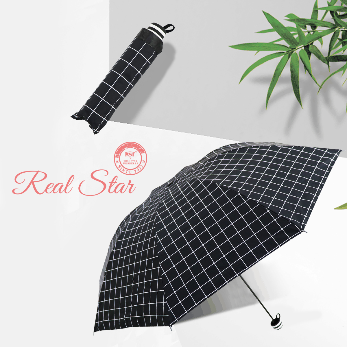 RST398 hot style plaid umbrella sunshade umbrella sai umbrella three fold umbrella short umbrella wholesale