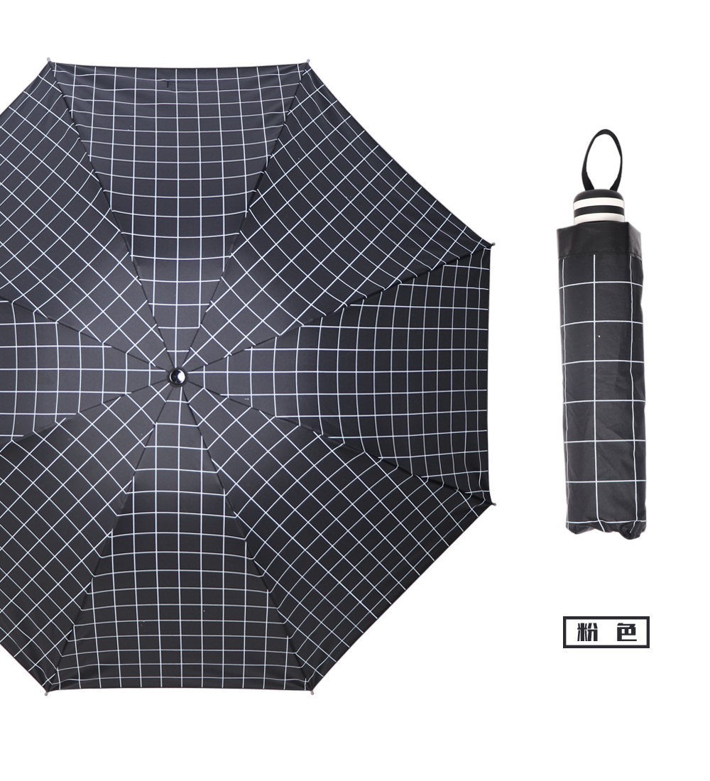 RST398 hot style plaid umbrella sunshade umbrella sai umbrella three fold umbrella short umbrella wholesale