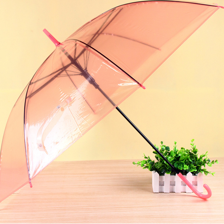Fashion Korean PVC transparent  umbrella dance performance long handle umbrella straight handle advertising umbrella