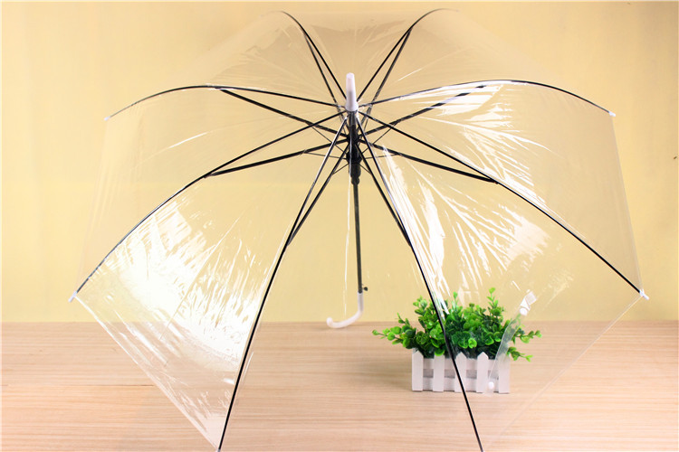 Fashion Korean PVC transparent umbrella dance performance long handle umbrella straight handle advertising umbrella Fashion Korean PVC transparent umbrella dance performance long handle umbrella straight handle advertising umbrella