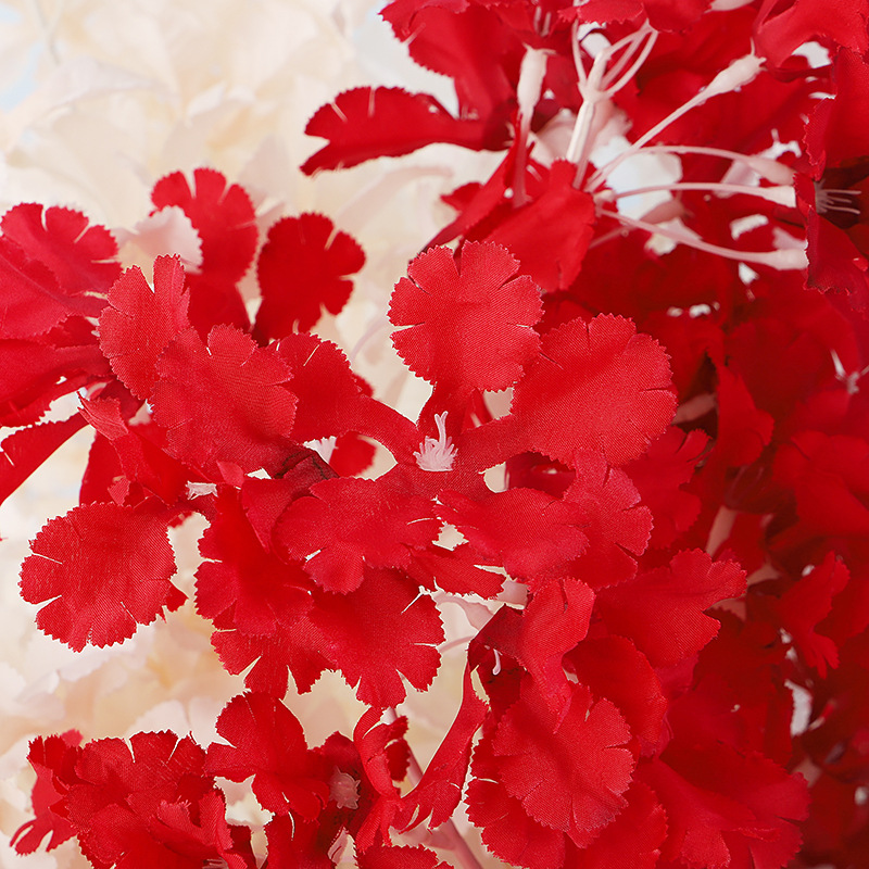 Artificial Flower Cherry Blossom Encryption White Penholder Big Snow Artificial Flower Wedding Landscape Plant Decoration Wedding Flower Silk Flower