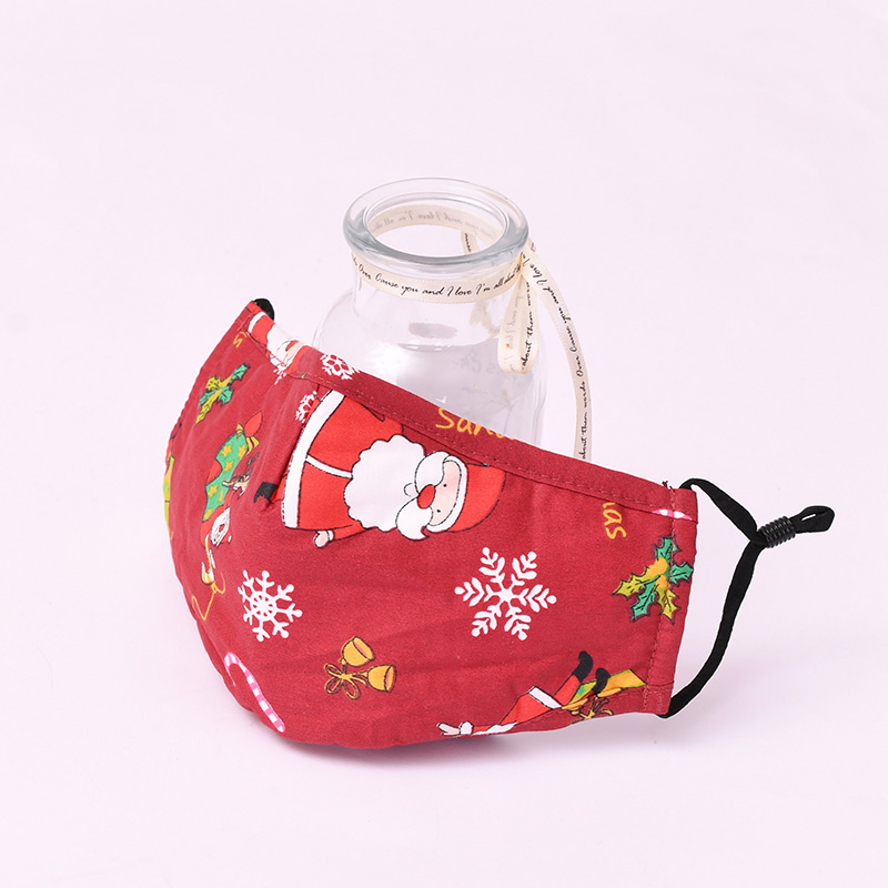 Cotton Printed Masks Spot Wholesale Christmas Gifts Christmas Masks Custom Cross-Border Supply Haze-Resistant Mask