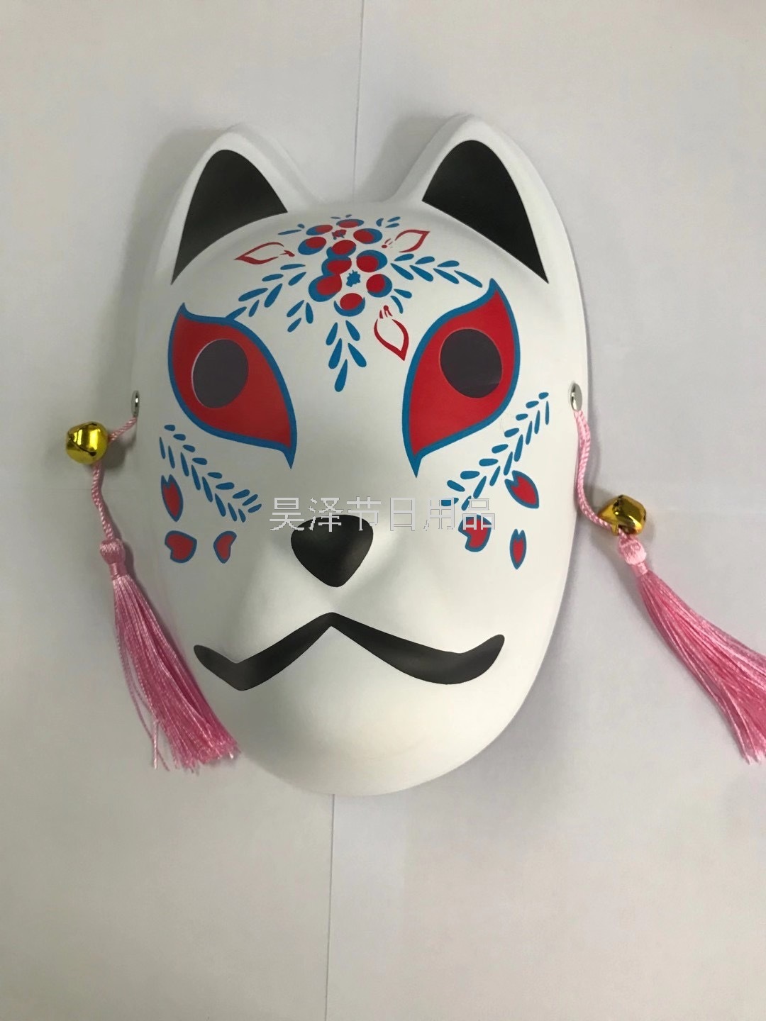 PVC Full Face Hand-Painted Mask Anime Cos Cat Fox Secondary Element with Tassel Bell Cat Mask Comic Show Jingle PVC Full Face Hand-Painted Mask Anime Cos Cat Fox Secondary Element with Tassel Bell Cat Mask Comic Show Jingle