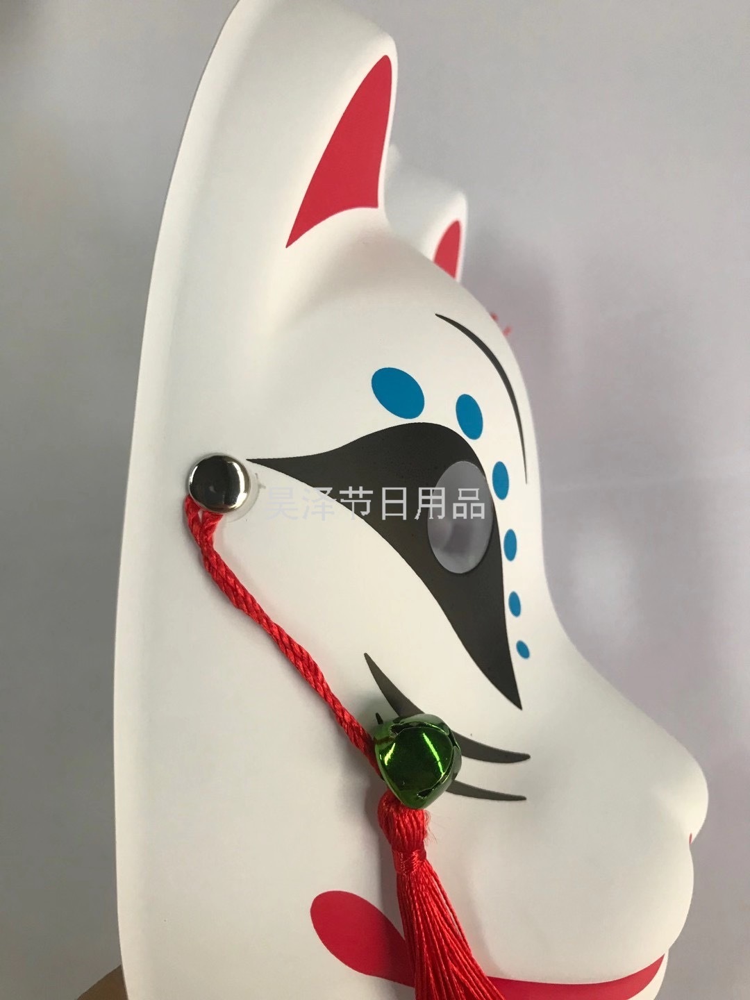 PVC Full Face Hand-Painted Mask Anime Cos Cat Fox Secondary Element with Tassel Bell Cat Mask Comic Show Jingle PVC Full Face Hand-Painted Mask Anime Cos Cat Fox Secondary Element with Tassel Bell Cat Mask Comic Show Jingle