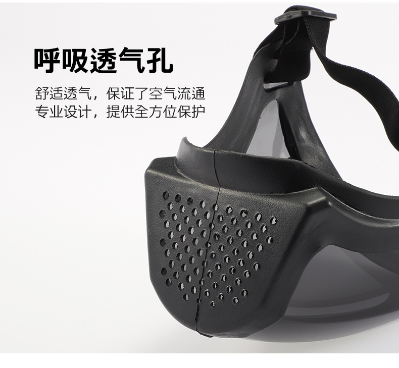PC Mask Anti-Fog Isolation Protective Transparent Mask Rubber Edging Mask Anti-Dust Running Cycling Motorcycle Helmet Goggles/Outdoor Riding Removable Mask