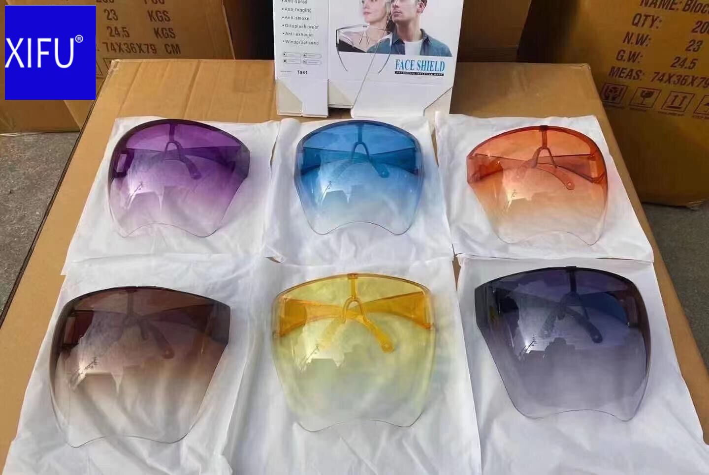 Xifu space mirror protective mask for cross-border e-commerce high-definition anti-spray isolation color mask