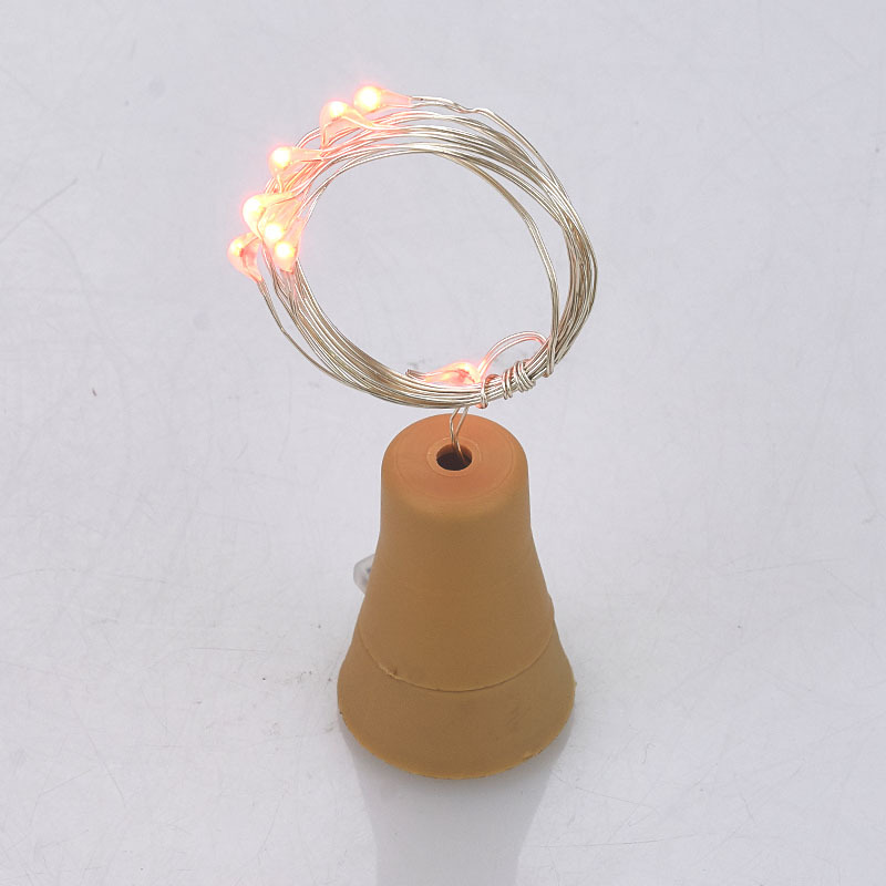 Solar Bottle Stopper Lighting Chain Copper Wire Lighting Chain Color Lighting Chain Christmas Lights Wine Bottle Ambience Light 10 Lights 20 Lights Wine Stopper