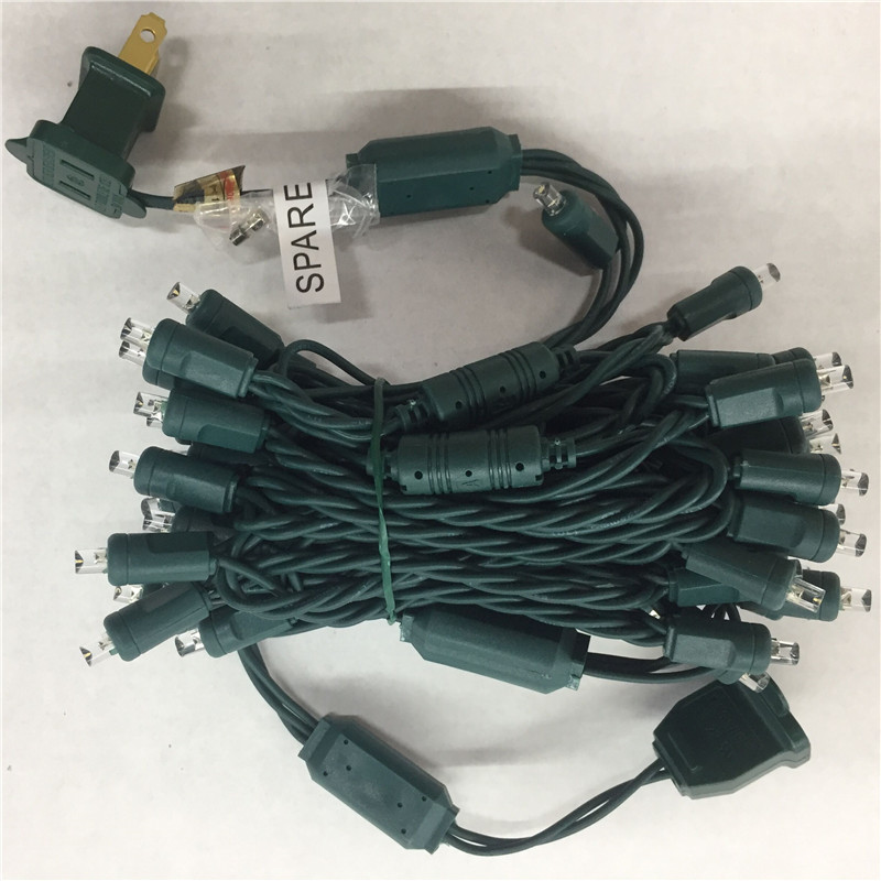 UL certified 110VLED lamp string 100 lamp injection molding 5MMLED led colorful Christmas lights decorative lamp string