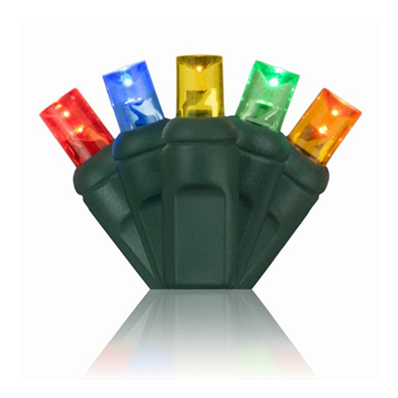 UL certified 110VLED lamp string 100 lamp injection molding 5MMLED led colorful Christmas lights decorative lamp string