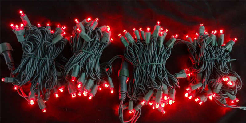 UL certified 110VLED lamp string 100 lamp injection molding 5MMLED led colorful Christmas lights decorative lamp string