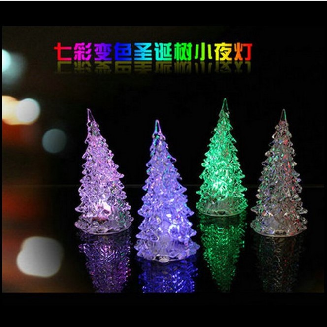 Christmas tree Christmas tree Santa Claus crystal Christmas lights