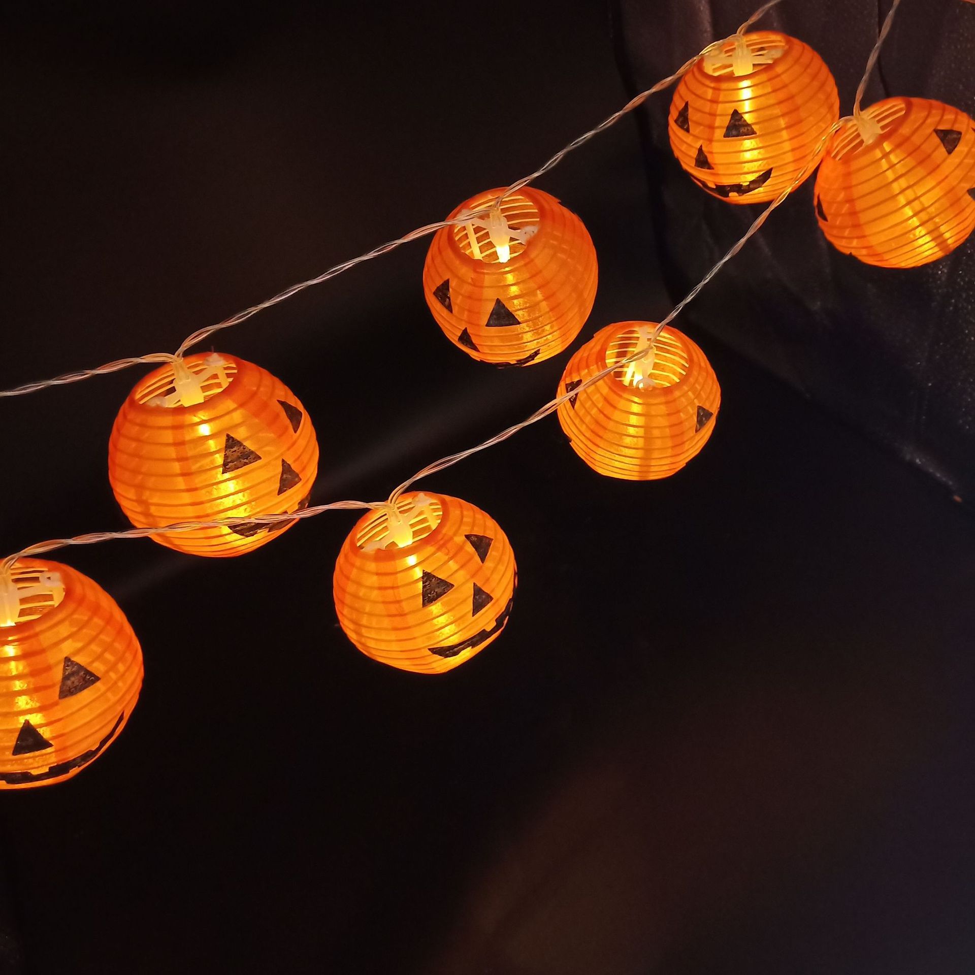 LED Solar Lantern Lighting Chain Halloween Pumpkin Lighting Chain Courtyard Decorative Light Solar Decorative Lamp Christmas Lights