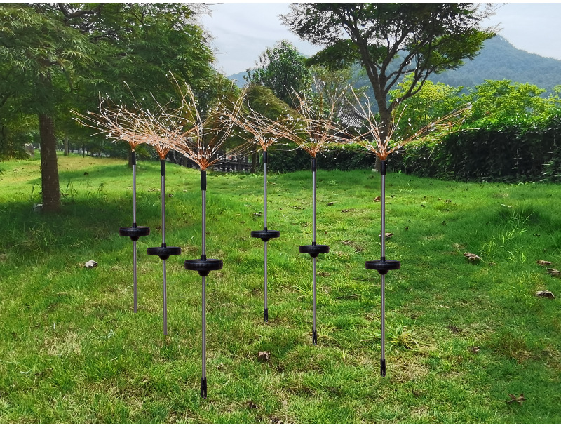 Fireworks Lamp Christmas Outdoor Led Festival Starry Lights Lawn Floor Outlet Christmas Lights Solar-Powered String Lights