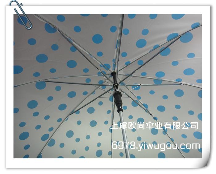 POE green dots, straight umbrella transparent red, blue and yellow Auchan umbrella factory outlet POE green dots, straight umbrella transparent red, blue and yellow Auchan umbrella factory outlet
