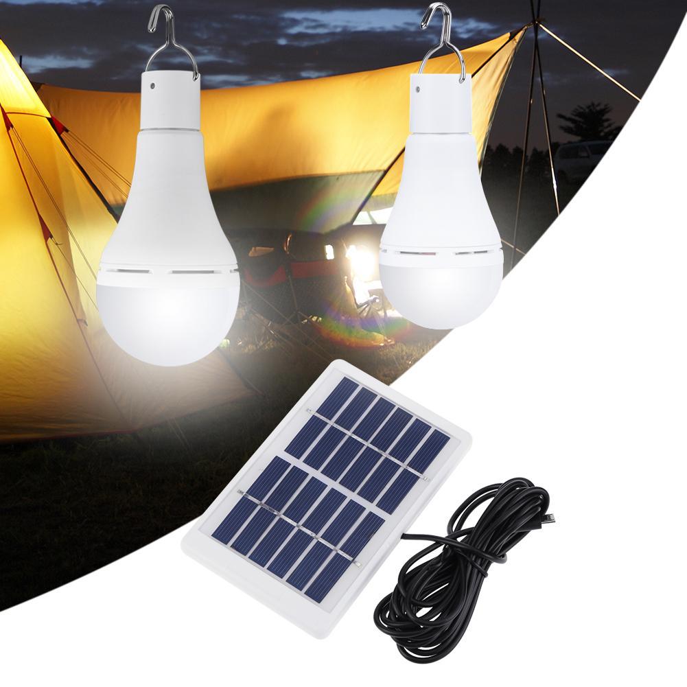 LED Solar Bulb Garden Lamp Solar Remote Control Lights Solar Spotlights Camping Night Light Christmas Lights