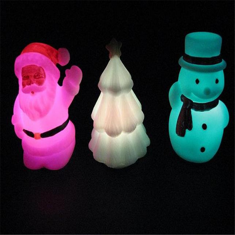 Colorful snowman Christmas lights snowman night light Santa Claus